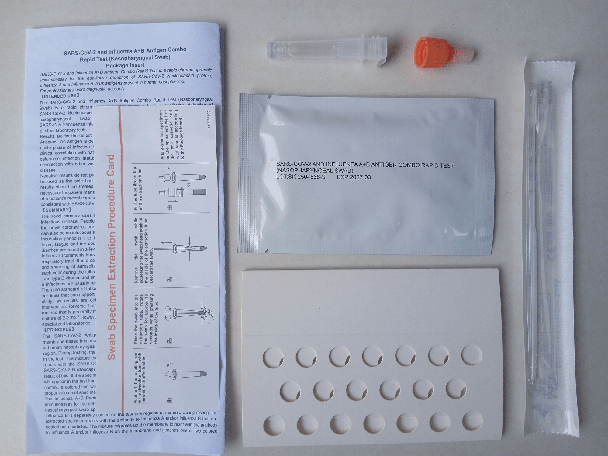 Adenovirus/RSV/HMPV/SARS-CoV-2/Influenza A+B Combo Rapid Test (Nasopharyngeal Swab)