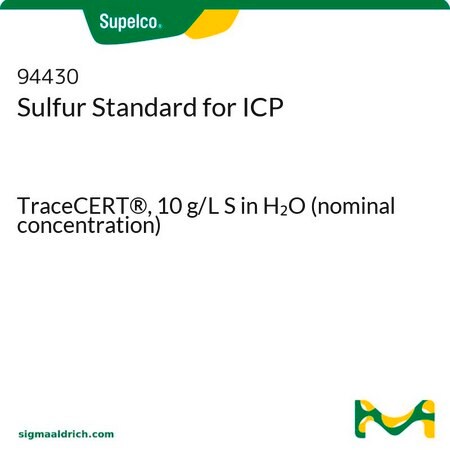 Sulfur Standard for ICP  P/N: 94430