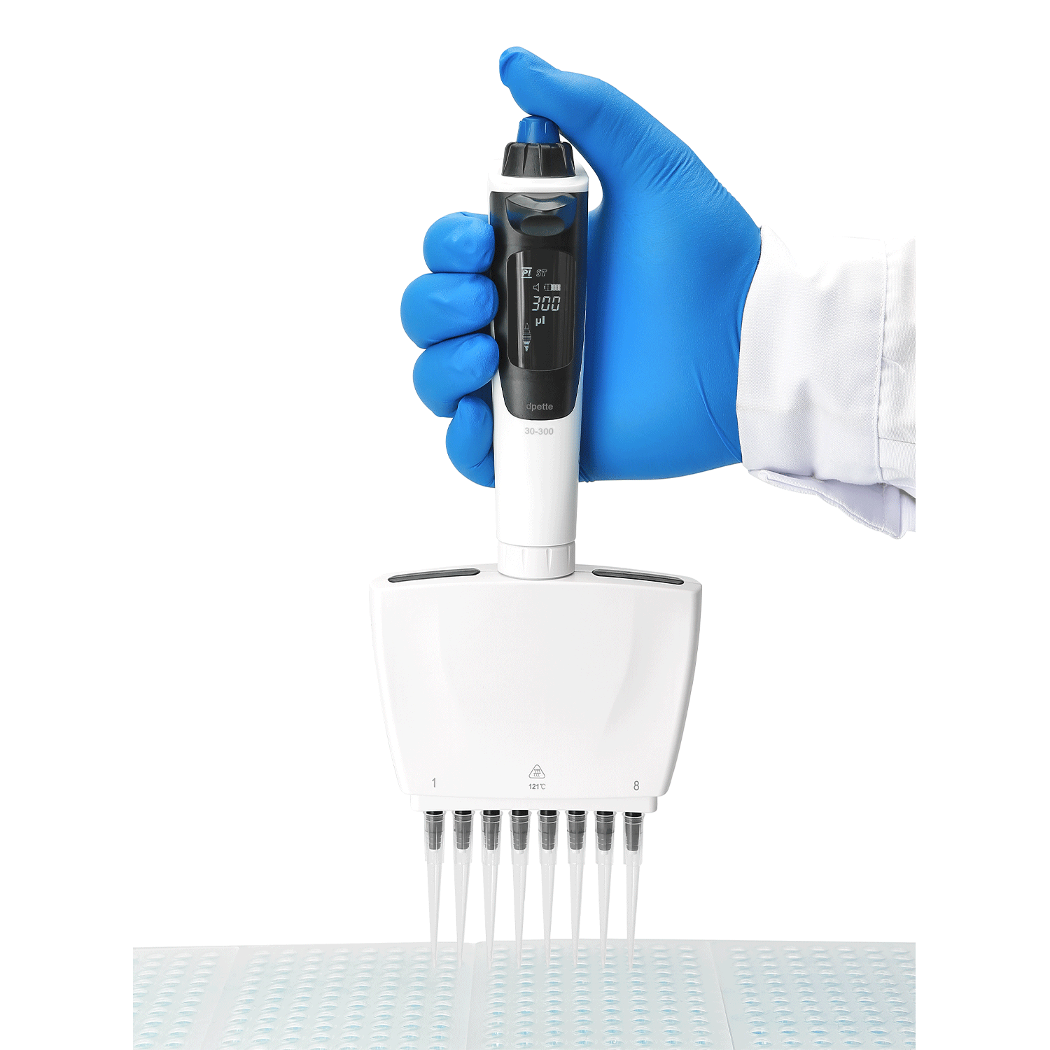 dPette+ Multi-functional 8-channel Electronic Pipette