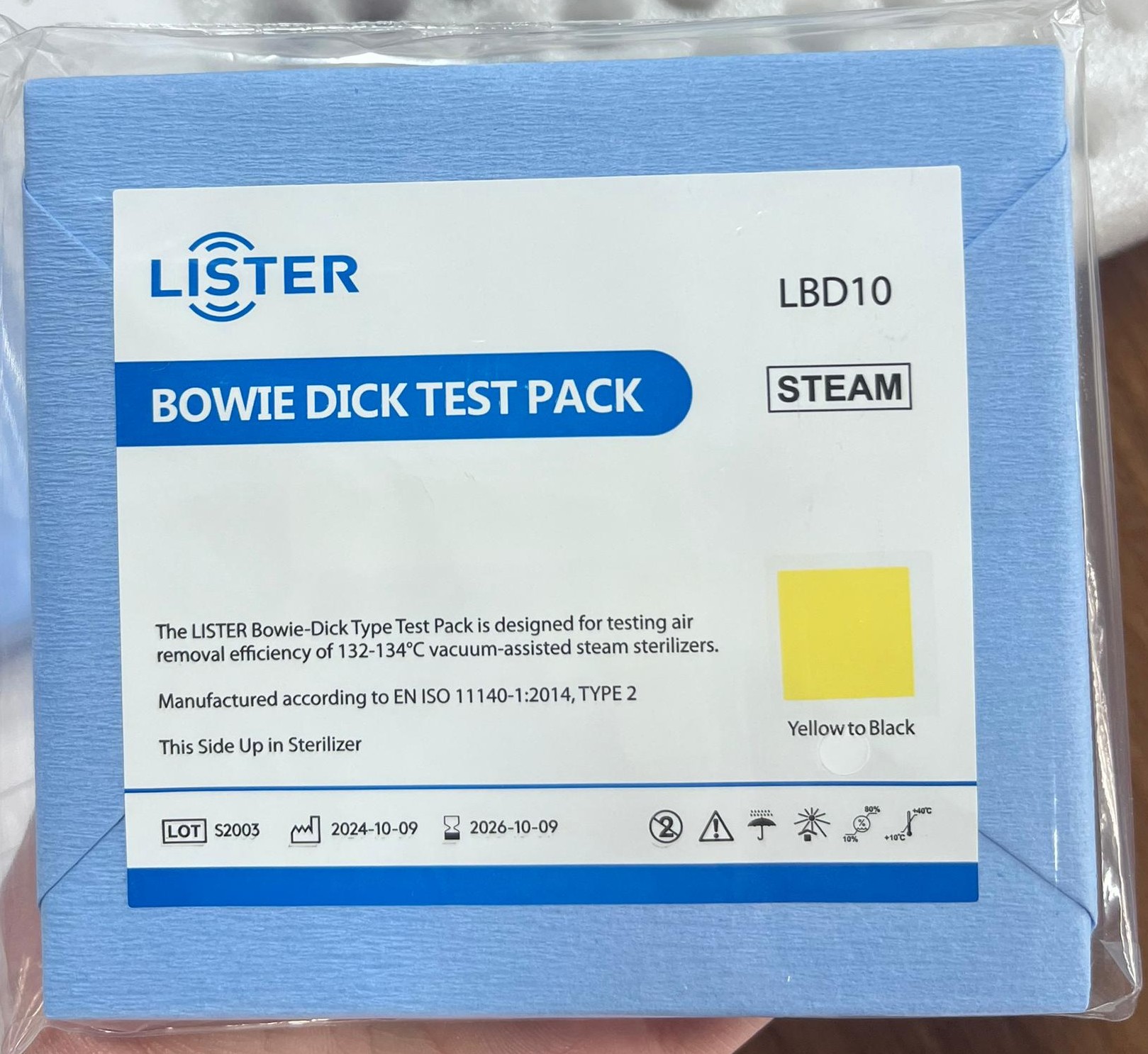 Bowie Dick Test Pack