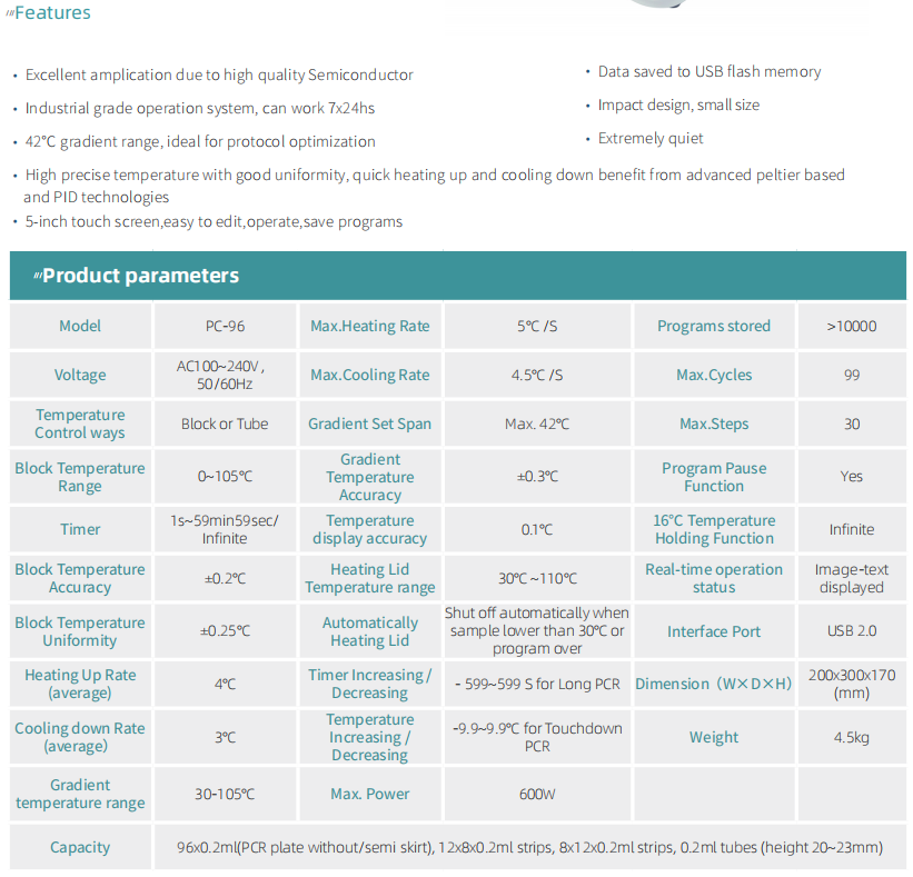 Product specifications diagram
