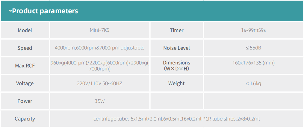 Product specifications diagram